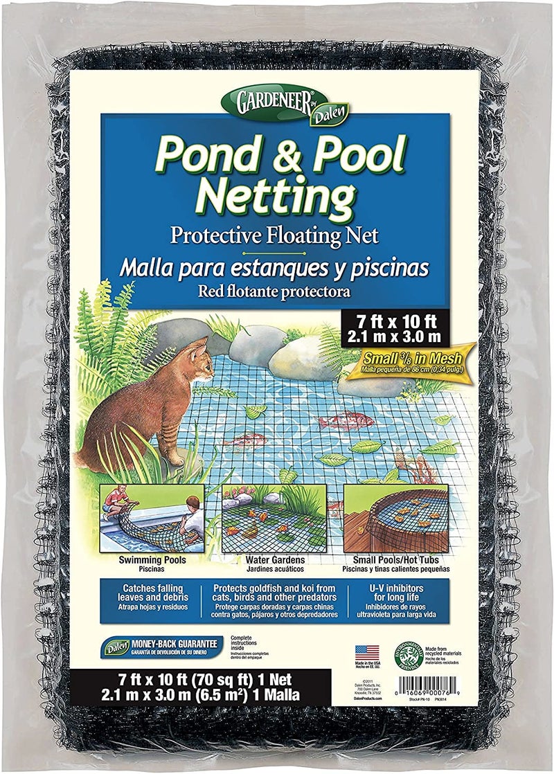 Dalen Pond & Pool Netting â€“ Outdoor Water Garden Cover â€“ Protective Mesh for Fish & Aquatic Life - 3/8" Mesh - (7â€² x 10â€²) - Image 1